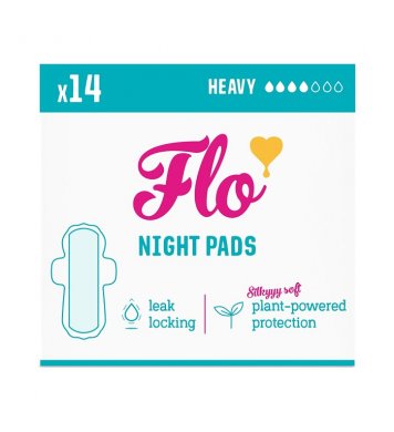 FLO Ultra tenké vložky z bio bambusu - noční 14ks