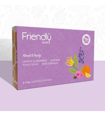 Friendly Soap Dárková sada mýdel Floral and Fruity 4x95g 2