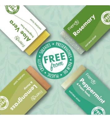 Friendly Soap Dárková sada mýdel Leafy and Herbaceous 4x95g