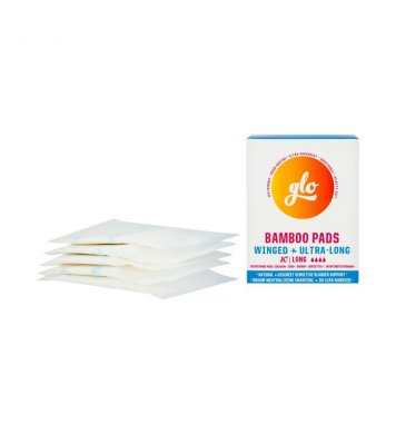 GLO Inkontinenční vložky z bio bambusu s křidélky Long 10 ks 2
