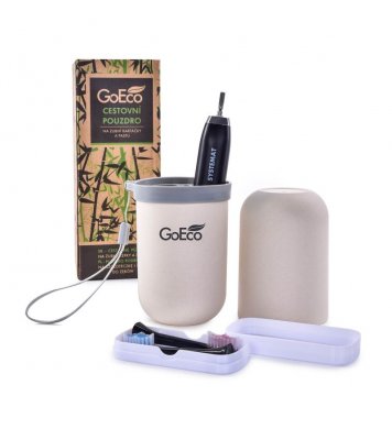 GoEco Bambusové cestovní pouzdro 3v1 - zelené