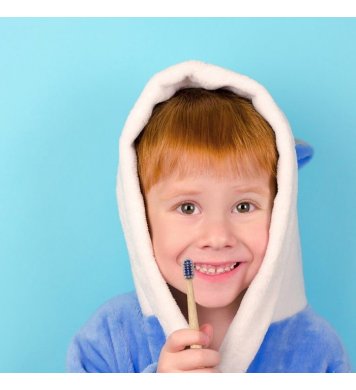 GoEco Bambusový dětský zubní kartáček - modrý 2