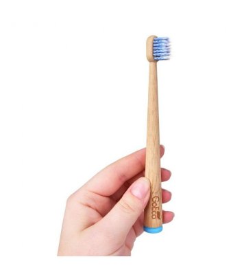 GoEco Bambusový dětský zubní kartáček - modrý 1