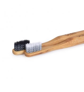 GoEco Bambusový zubní kartáček soft - černý