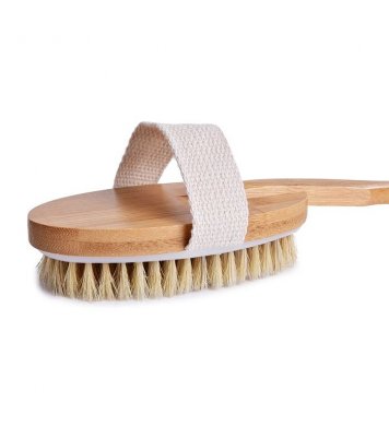 Bambusový kartáč na tělo do sprchy a vany
