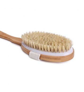 Kartáč na mytí a masáž s odnímatelnou rukojetí z bambusu