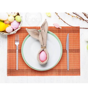 Bambusové prostírání barevné oranžové do jídelny