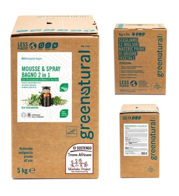 Greenatural Čistič na koupelny 2v1 máta a tea tree 5l