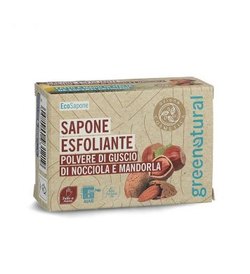 Greenatural Exfoliační mýdlo mandle a lískový ořech 100g