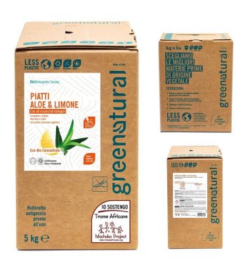 Greenatural Prostředek na mytí nádobí aloe vera a citron 5l