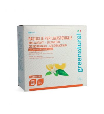 Greenatural Tablety do myčky na nádobí pomeranč a citron 25ks