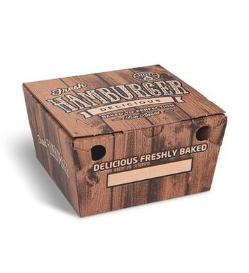 Hamburger box s potiskem 15x15x9,5cm (100ks)