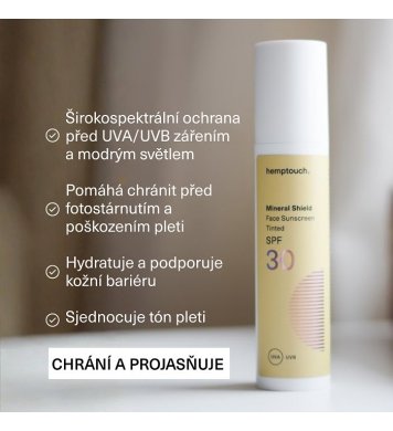 Hemptouch Tónovaný opalovací krém na obličej SPF 30 6