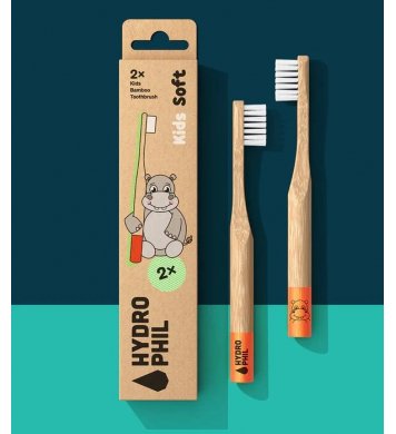 Hydrophil eko Dětský bambusový zubní kartáček - Hroch (2ks)