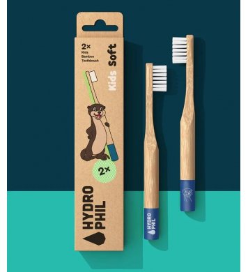 Hydrophil eko přírodní Dětský bambusový zubní kartáček - Vydra (2ks)