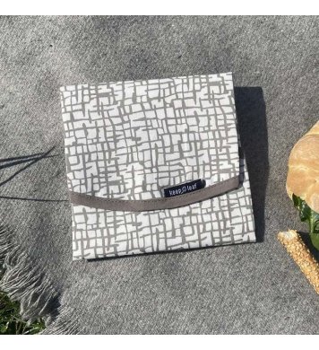 Opakovaně použitelný ubrousek na svačinu se suchým zipem