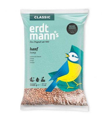 Konopná semínka pro ptáky 1kg Erdtmann's