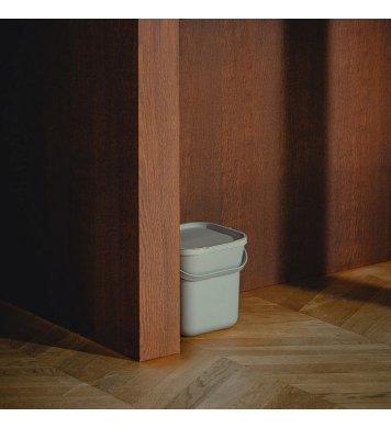 Koš na bioodpad s vložkou 6l - taupe Plastia 6