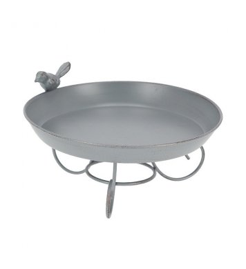 Koupel na nožičkách pro ptáčky - šedý kov 22cm Esschert Design 5