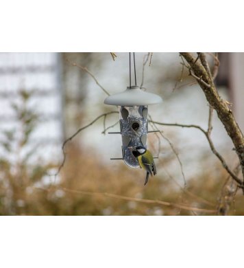 Krmítko a pítko 3v1 pro ptáky Robin - antracit Plastia 2