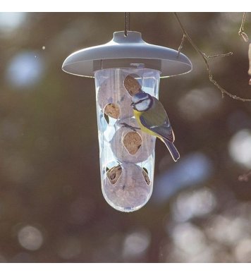 Krmítko a pítko 3v1 pro ptáky Robin - antracit Plastia 3