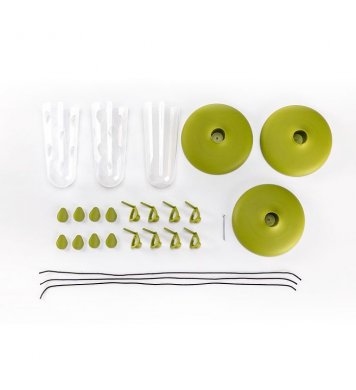 Krmítko a pítko 3v1 pro ptáky Robin - zelené Plastia 1