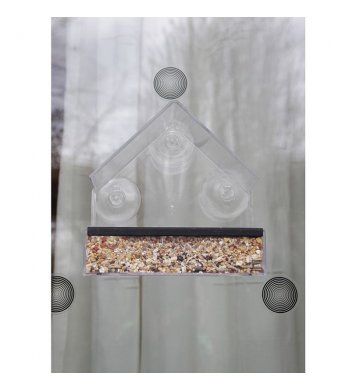 Krmítko domeček pro ptáky na okno s přísavkami