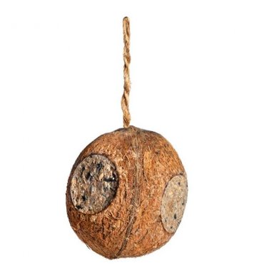 Krmítko pro ptáky kokos s náplní 500g Erdtmann