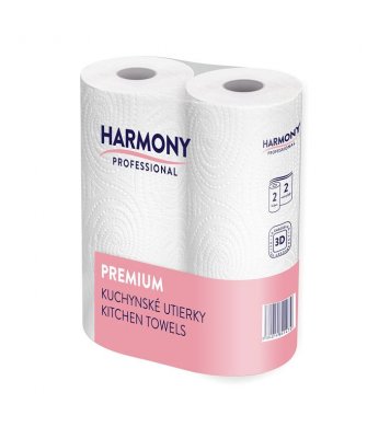 Kuchyňská utěrka 2vrstvá 50-útržků (2 role) Harmony