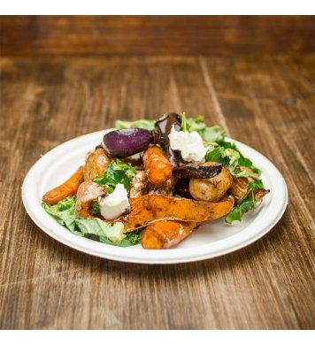 Kulatý talíř 23cm z cukrové třtiny (125ks)