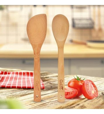 Rovné a kulaté bambusové vařečky na vaření a smažení