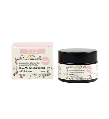 Kvitok Jílová maska s guaranou a kofeinem pro zralou pleť 30ml akce a slevy