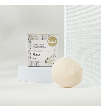 Kvitok Tuhý šampon s kondicionérem Maca 50g greenstore.cz
