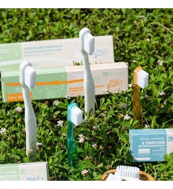 laSaponaria eko přírodní Dětský zubní kartáček - zelený