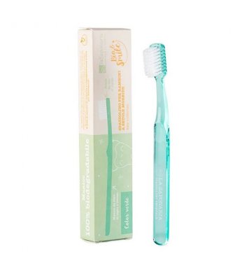 laSaponaria Dětský zubní kartáček - zelený