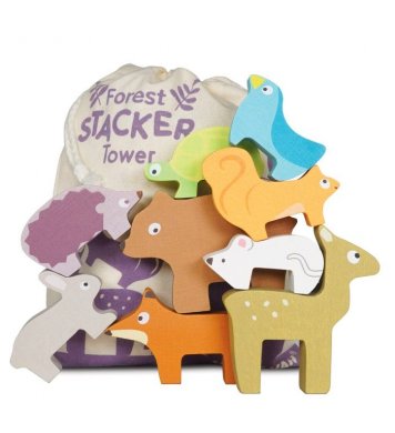 Le Toy Van Petilou Dřevěná skládací věž zvířátka