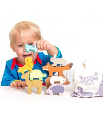 Le Toy Van Petilou Dřevěná skládací věž zvířátka