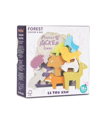 Le Toy Van Petilou Dřevěná skládací věž zvířátka