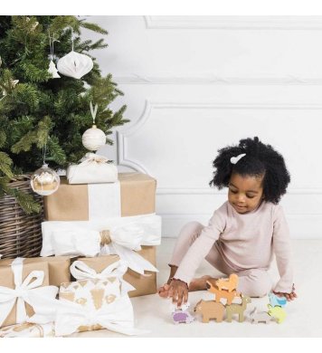 Le Toy Van Petilou Dřevěná skládací věž zvířátka