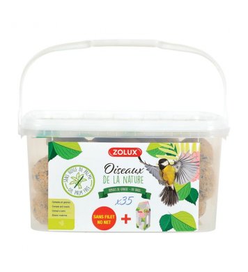 Lojové koule bez síťky pro ptáky se semínky - 35ks Zolux