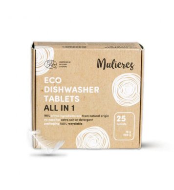 Mulieres Tablety do myčky - vše v jednom BIO - 25ks