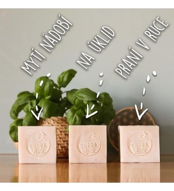 Multifunkční tuhé mýdlo Mytí nádobí praní v kostce 165g Tierra Verde