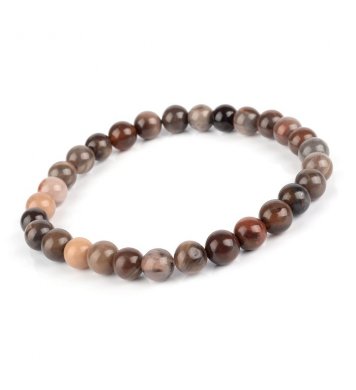 Náramek Zkamenělé dřevo 6mm domeli