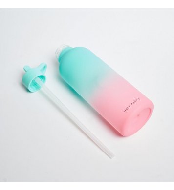 Velká eko láhev na vodu s brčkem