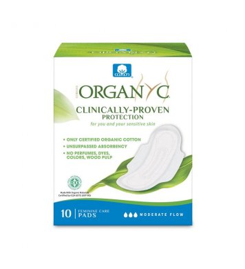 Organyc Dámské vložky s křidélky - denní 10ks