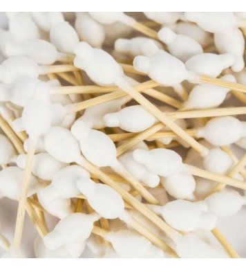 Pandoo Bambusové dětské vatové tyčinky s bio bavlnou 55ks