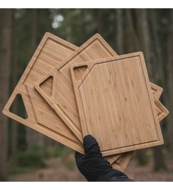 Bambusové krájecí prkénko s drážkou na zachycení tekutin