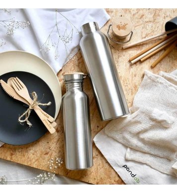 Pandoo Nerezová termoska s bambusovým víčkem 1000ml 6