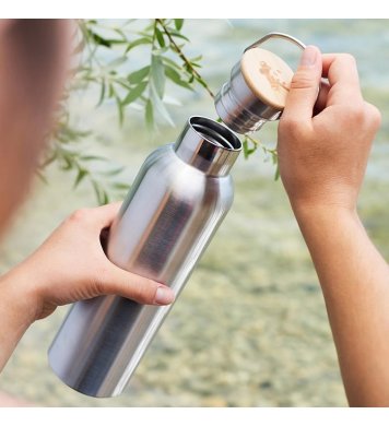 Pandoo Nerezová termoska s bambusovým víčkem 1000ml 2