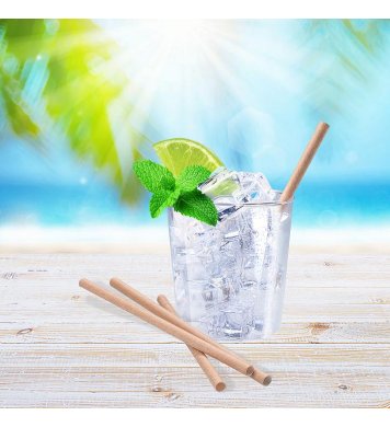 Papírová Kraft brčka Jumbo ⌀8mm x 20cm (100ks) wimex praha